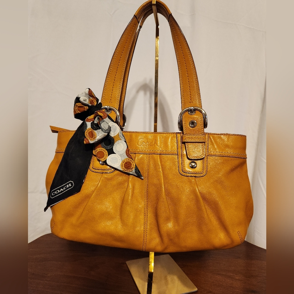 Coach, mustard leather